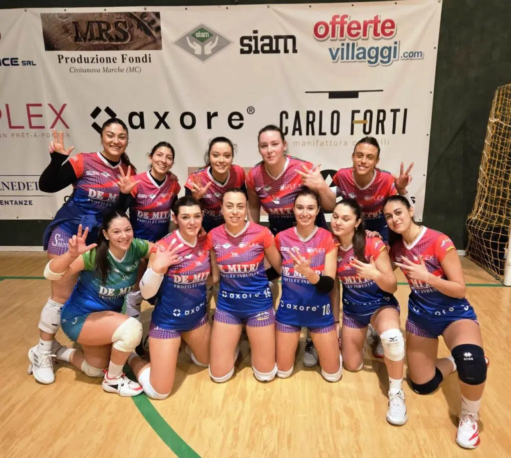 Serie B2 femminile: la De Mitri Volley Angels vince a Reggio Emilia e vola al terzo posto