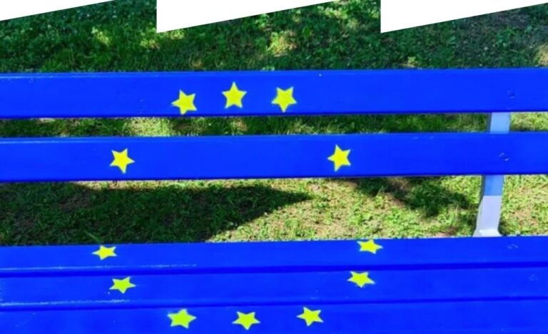 Inaugurazione della panchina europea a Fermo, simbolo di pace, libertà e cooperazione