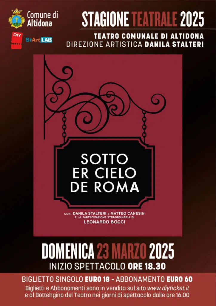 Lo spettacolo ‘Sotto er cielo de Roma’ conclude la stagione teatrale di Altidona