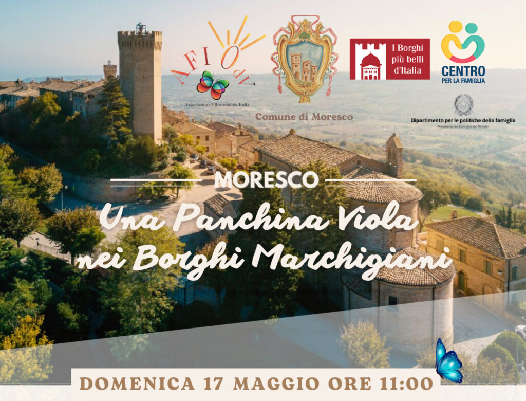 Moresco aderisce alla campagna “Una Panchina Viola”: iniziativa per la Giornata Mondiale della Fibromialgia