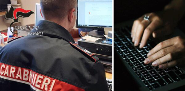 Truffe online e falsi contratti nel Fermano: tre denunciati dai Carabinieri