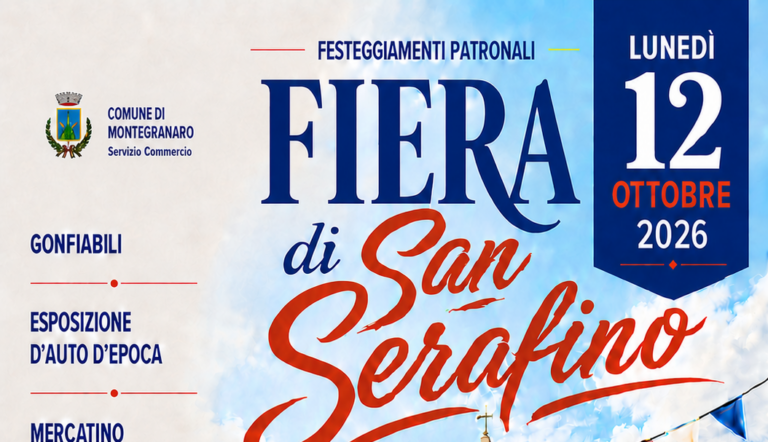 Montegranaro celebra San Serafino con la tradizionale fiera: mercato, visite guidate e auto d&rsquo;epoca